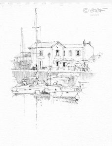 Croquis sur le port d